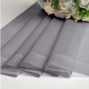 4 Elegant Gray Sheer Curtain Panel